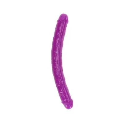 Couples Dildos Realrock Glow In The Dark Double Dong 15 In Dual ended Dildo Neon Purple