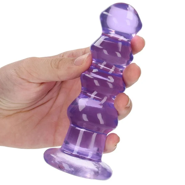 RealRock Crystal Clear Jelly 5.5 Inch Curvy Dildo