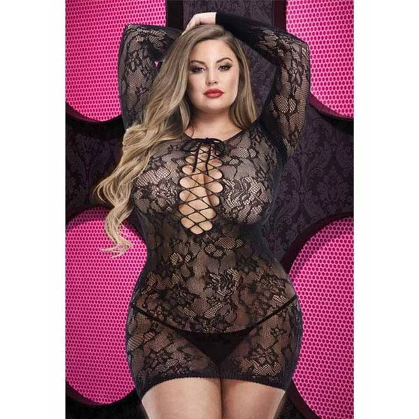 Lapdance Lace Off the Shoulder Mini Dress Queen — image 5 of 6