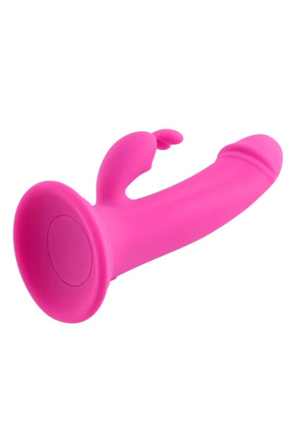 Somebunny To Love Silicone Rechargeable Waterproof Dual Stimulation Vibrator By Evolved Novelties - Pink