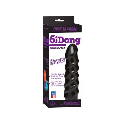 Vac u lock Code 6 Inch Dildo Raging Hard ons Black 6 Inch