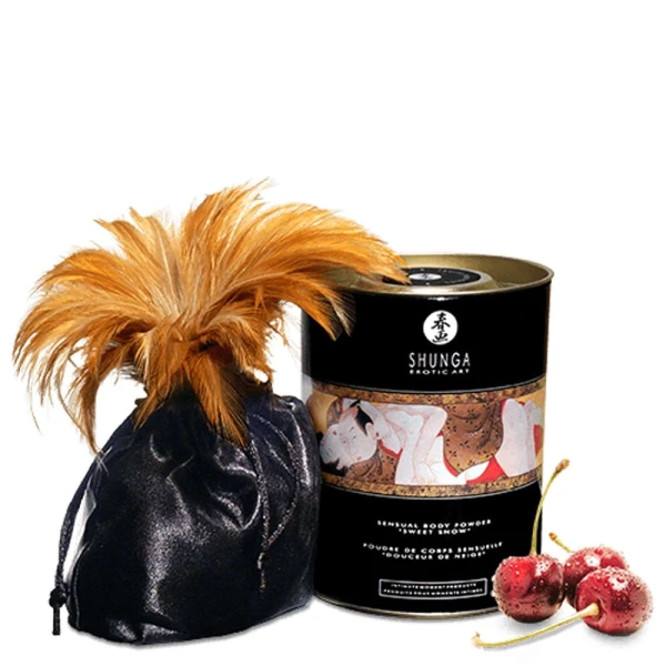 Shunga Sweet Snow Sensual Body Powder - Blazing Cherry