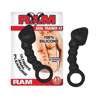 Ram Anal Trainer 3 Silicone Anal Beads 5 5 Inch Black