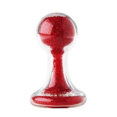 Lucent Crystalline Glass Butt Plug Red 3 2 Inch