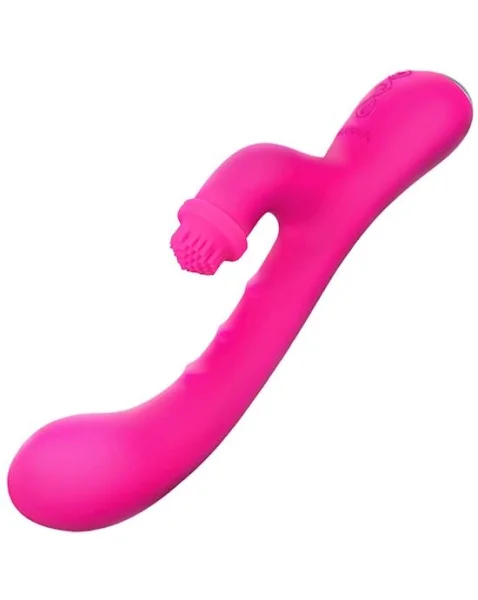 Idol Rabbit Style Vibrator - Rose - 8.4 Inch