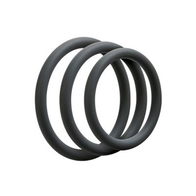 3 C Ring Set Thin Slate Vibrating Cock Ring