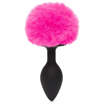 Happy Rabbit Non Vibrating Butt Plug 3 5 Inch Black Pink 3 5 Inches