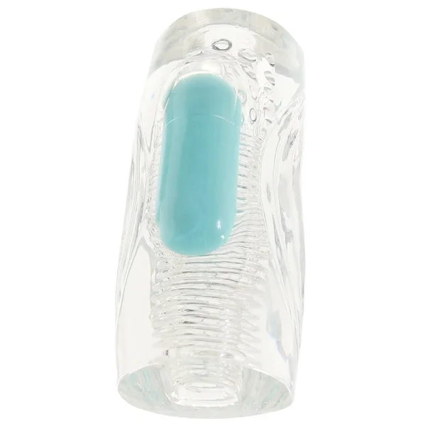 Clear 'Aster' Male Masturbator with Rechargeable Bullet