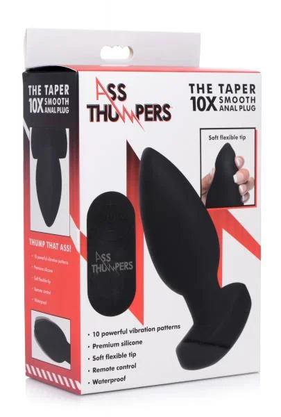 The Taper 10x Smooth Silicone Remote Control Vibrating Butt Plug — image 7 of 8