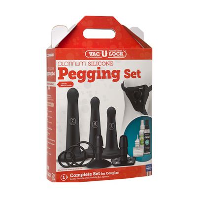 Vac u lock Silicone Pegging Set Black 7 Inch