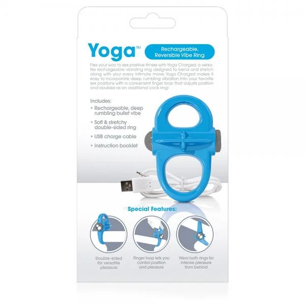 Screaming O Charged Yoga Vibrating Ring Blue — image 4 of 8