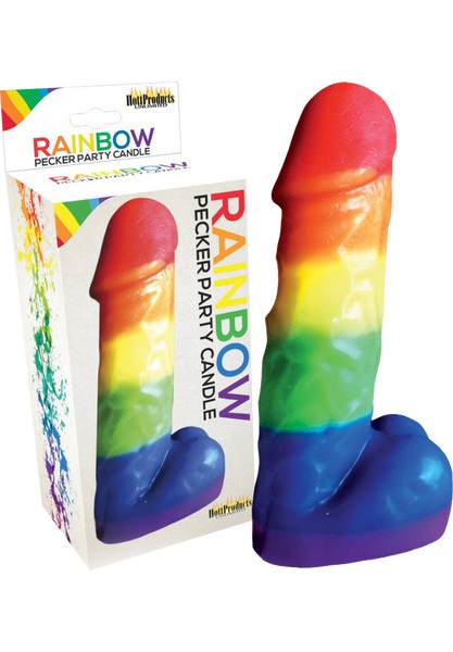 Rainbow Pecker Party Candle