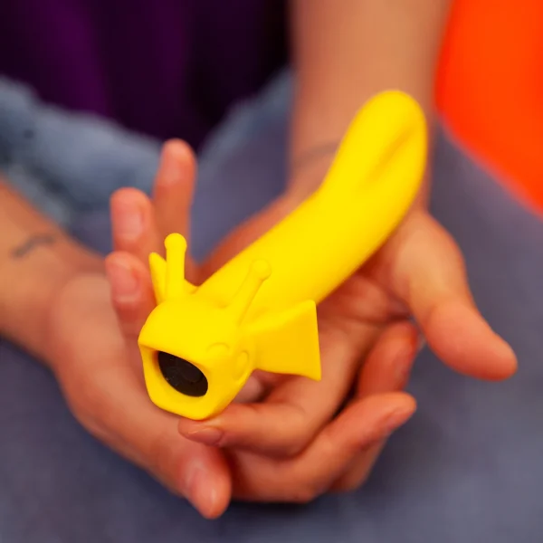 Sunshine Shimmer Silicone Rechargeable G-Spot Vibrator By Cute Little Fuckers - Sunshine Yellow
