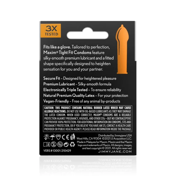 MAXIM Tight Fit Condoms - 3PK