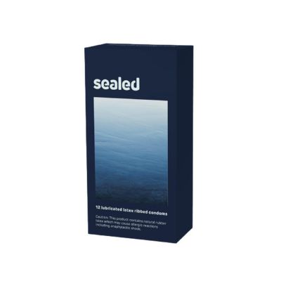 Sealed Ribbed Vegan Friendly Condoms 12 Pack