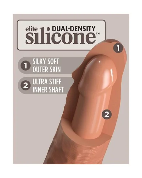 King Cock Elite Dual Density Vibe Silicone Dildo