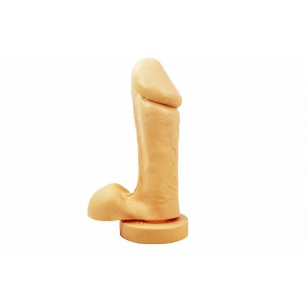 Delightful Dong with Balls 6 inches Beige