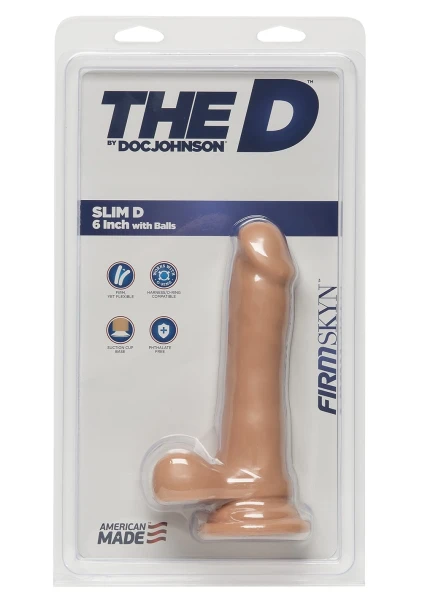 The D™ - Slim D - 6" with Balls - FIRMSKYN™