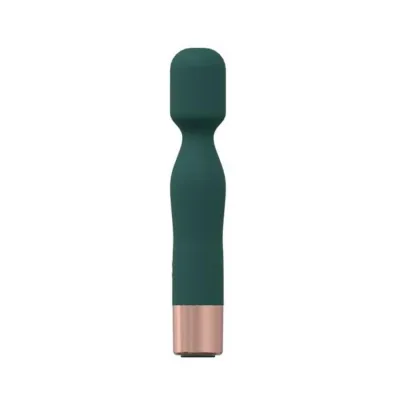 Personal Massagers Loveline Glamour 10 Speed Mini wand Silicone Rechargeable Waterproof Forest Green