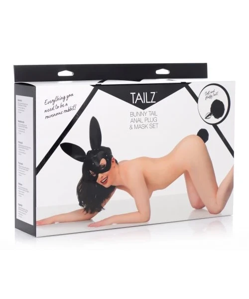 Bunny Tail Butt Plug and Mask Set