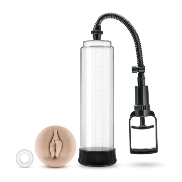 Performance VX5 Male Enhancement Penis Pump System With Realistic Sleeve By Blush - Clear