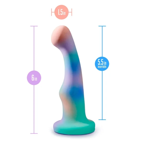 Avant Opal Dreams Aqua Silicone Suction Cup Dildo by Blush