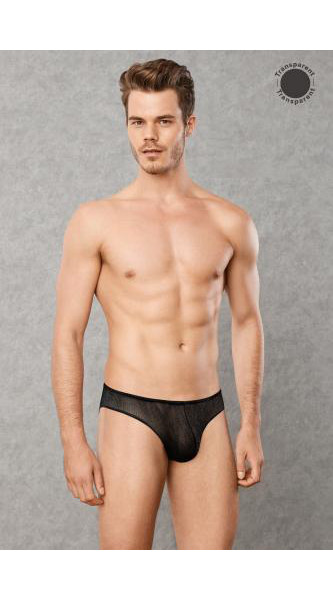 Transparent Men's Underwear - Black - Small