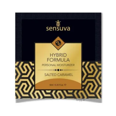 Sensuva Hybrid Personal Moisturizer Single Use Packet Salted Caramel 20oz 12PCS