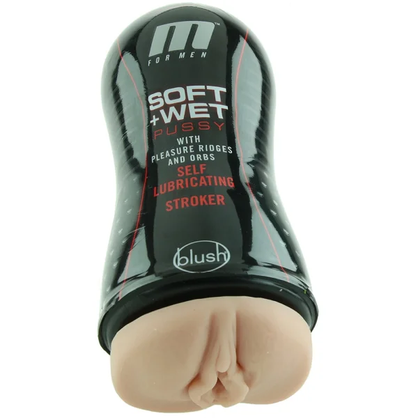 M for Men - Soft and Wet - Pussy With Pleasure Ridges and Orbs - Self Lubricating Stroker Cup - Vanilla