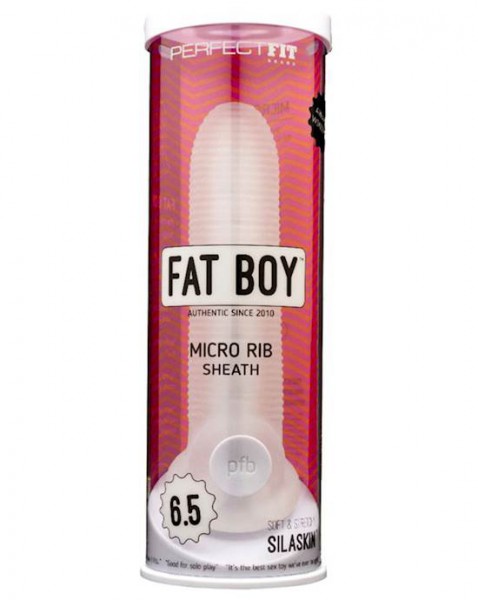 Fat Boy Micro Ribbed Sheath - Clear - 6.5 Inch