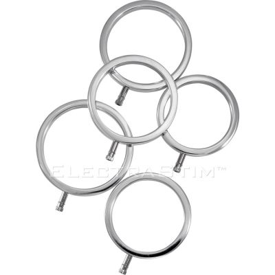 Electrastim Solid Metal Cock Ring Set 5 Sizes