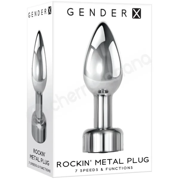 Gender X Rockin' Metal Vibrating Anal Plug With Tapered Tip