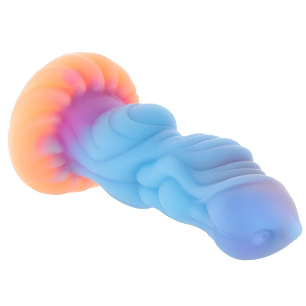 Alien Invader 8" Silicone Glow In The Dark Suction Cup Dildo By Creature Cocks