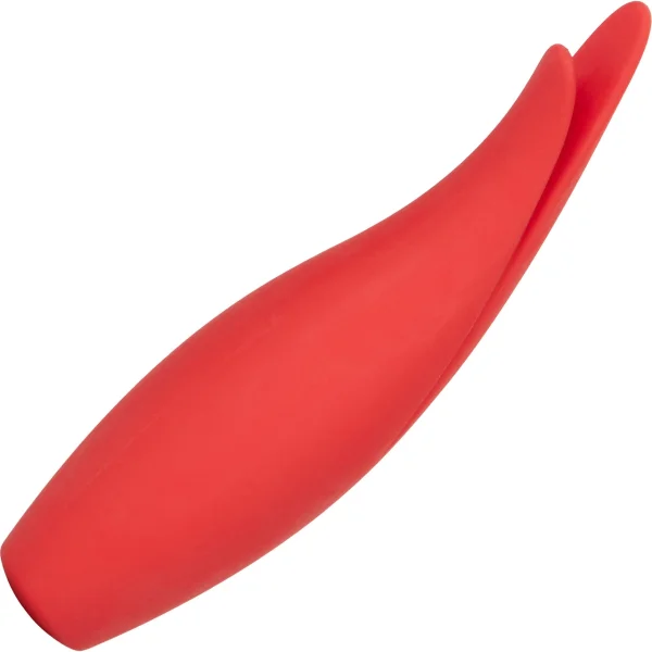 Red Hot Sizzle Silicone Rechargeable Clitoral Vibrator by CalExotics