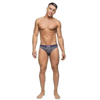 Heather Haze Cutout Thong Small Medium Grey