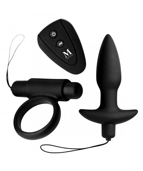 Isabella Remote Silicone Cock Ring And Anal Plug Set