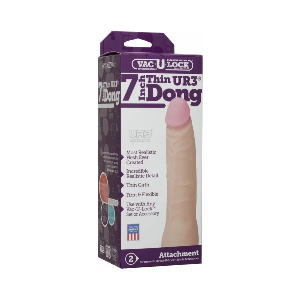 Vac-U-Lock 7 inches Ultraskyn Thin Dong Attachment — image 4 of 16
