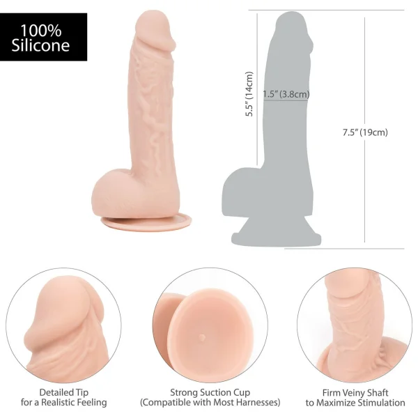 BMS Factory Addiction Mark Realistic Silicone Suction Cup Dildo