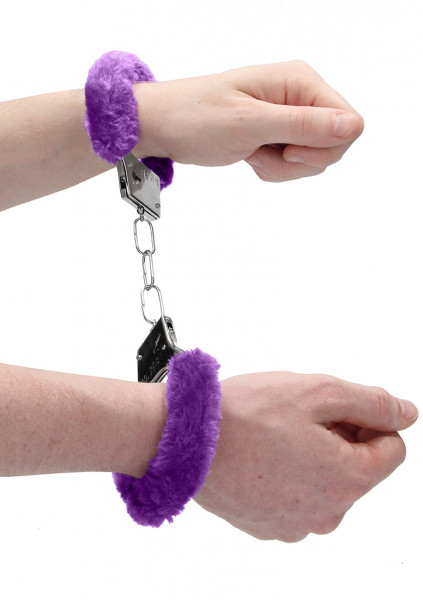 Beginner's Handcuffs Furry - Purple - Bdsm Handcuffs