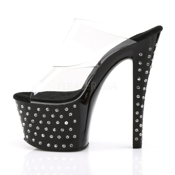 STARDUST-702 - 7" Rhinestone Studded Platform Slide — image 7 of 8