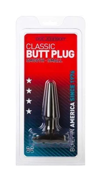 Classic Butt Plug Smooth - Small - Black