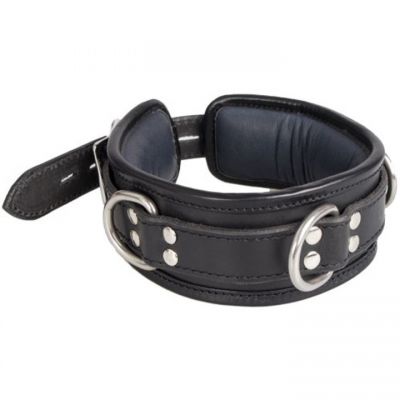 Bondara Luxe Saddle Leather Heavy Duty Padded Collar
