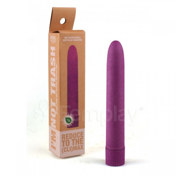 Natural Pleasure Bio-Degradable Recycled 7 Inch Vibrator (Purple)