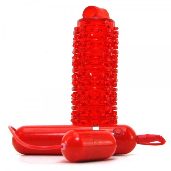 10 Function Adonis Vibrating Stroker Red