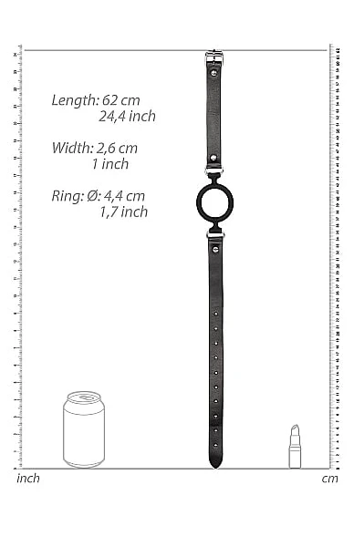 Shots - Ouch! B&W - Silicone Open Mouth Ring Gag — image 4 of 5