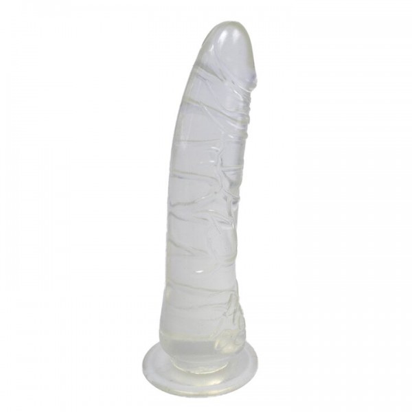Bondara Crystal Clear Jelly Suction Cup Dildo – 8 Inch