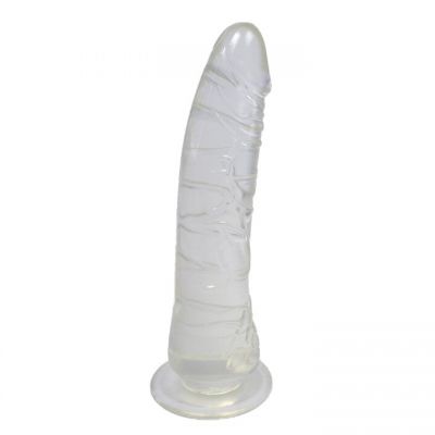 Bondara Crystal Clear Jelly Suction Cup Dildo 8 Inch