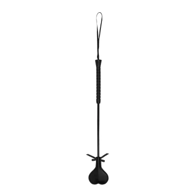 Ouch Crop Black Heart with Black Lace