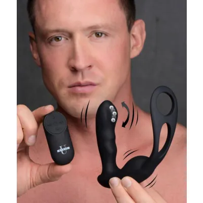 7x P strap Milking And Vibrating Prostate Stimulator With Cock And Ball Harness