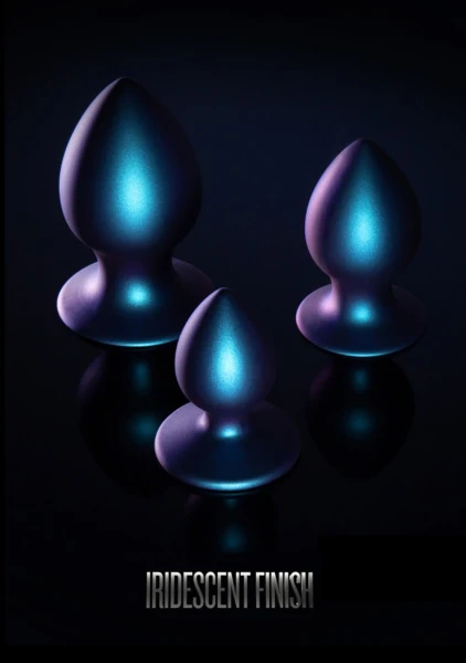 Anal Adventures Matrix Metaverse Silicone 3 Piece Butt Plug Kit By Blush - Dark Millenia